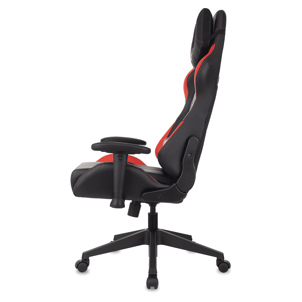 Кресло игровое Бюрократ Zombie VIKING 5 AERO Red Edition экокожа, черный, красный - 3