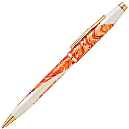 Ручка шариковая автоматическая "Cross Wanderlust Antelope Canyon", 0.7 мм, оранжевый, золотистый, стерж. черный - 2