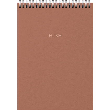 Блокнот "Hush.5", A5, 80 листов, в клетку, коричневый