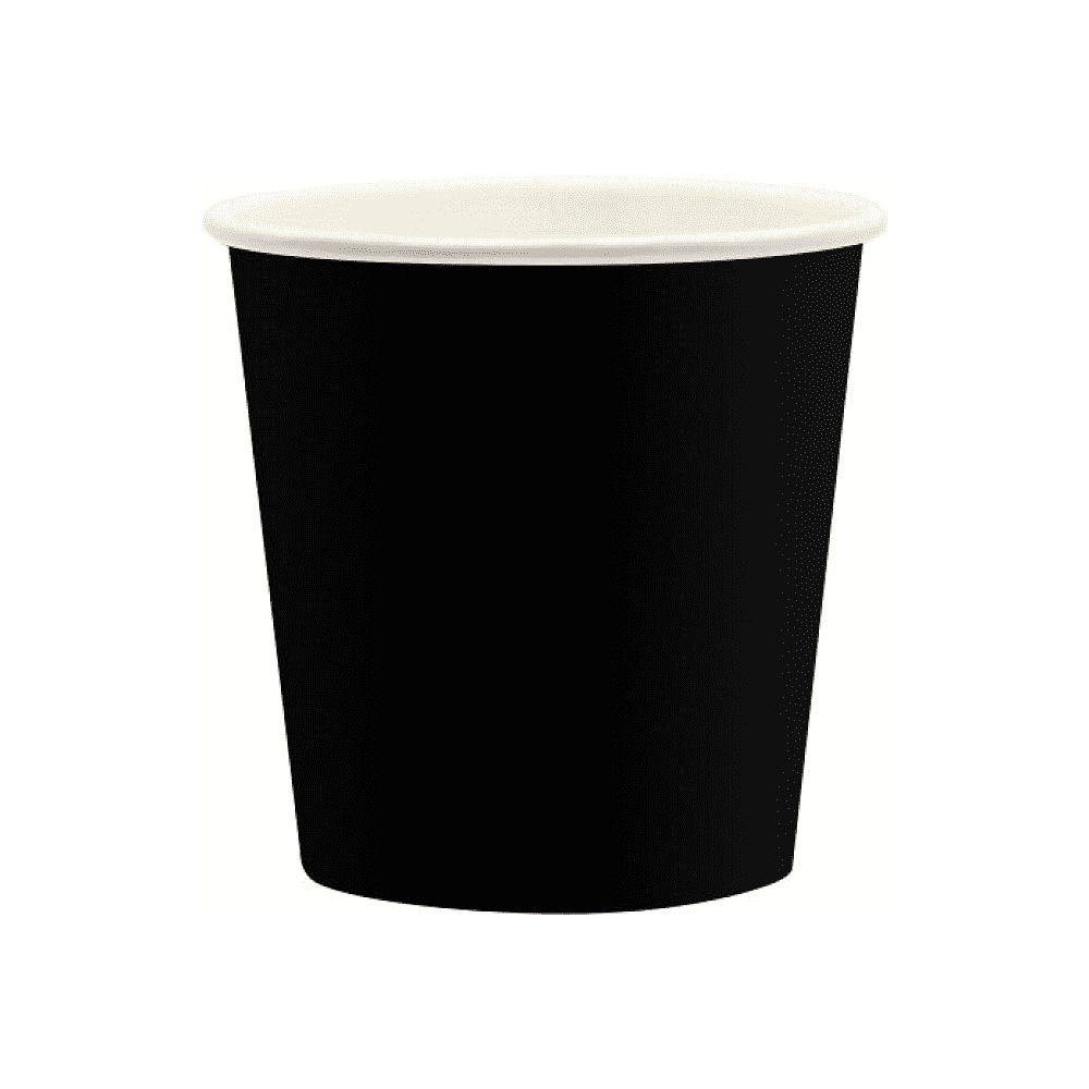 Стакан картонный 100 мл, 100 шт, 1 слой, черный