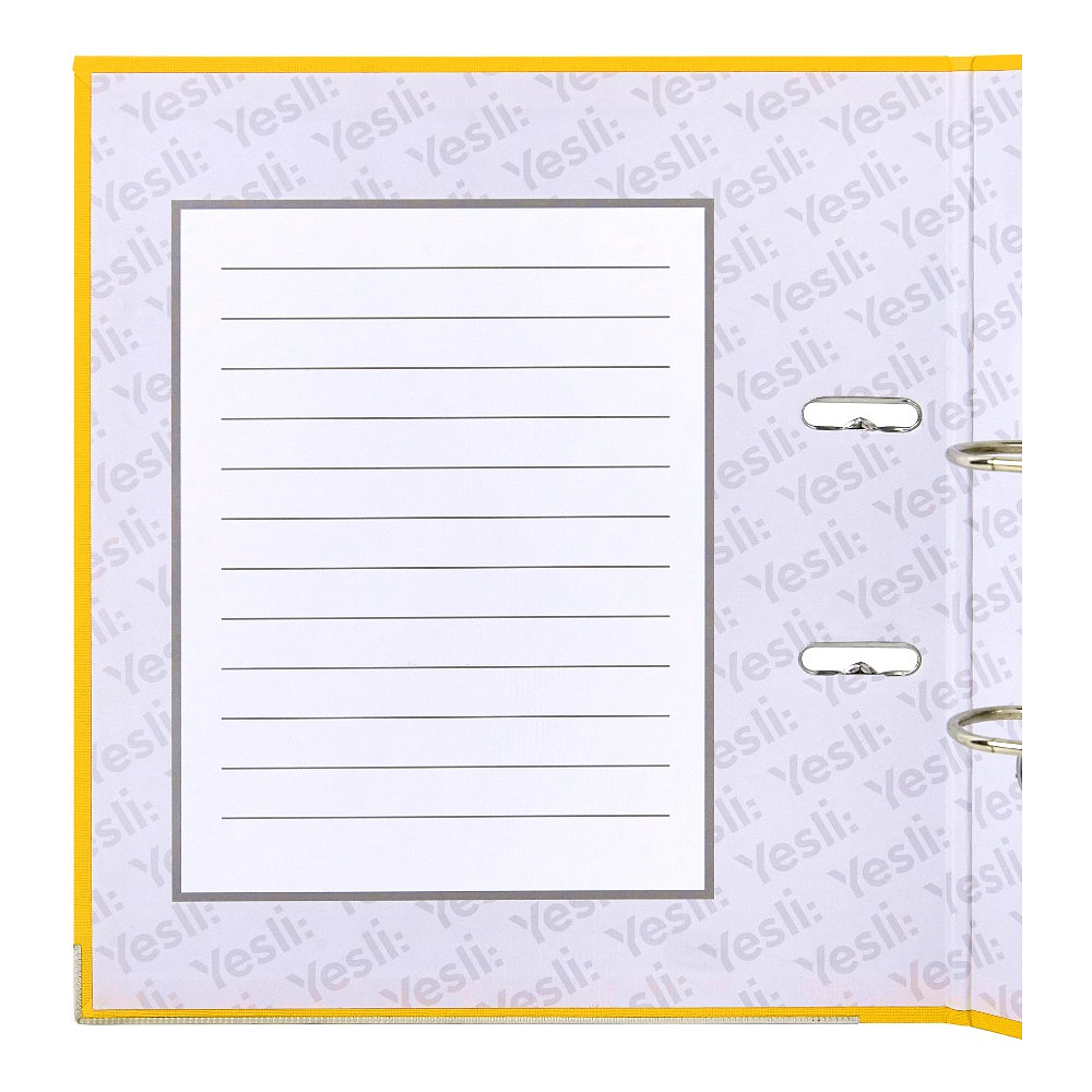 Папка-регистратор "Yesli:", А4, 75 мм, ПВХ Эко, желтый - 6
