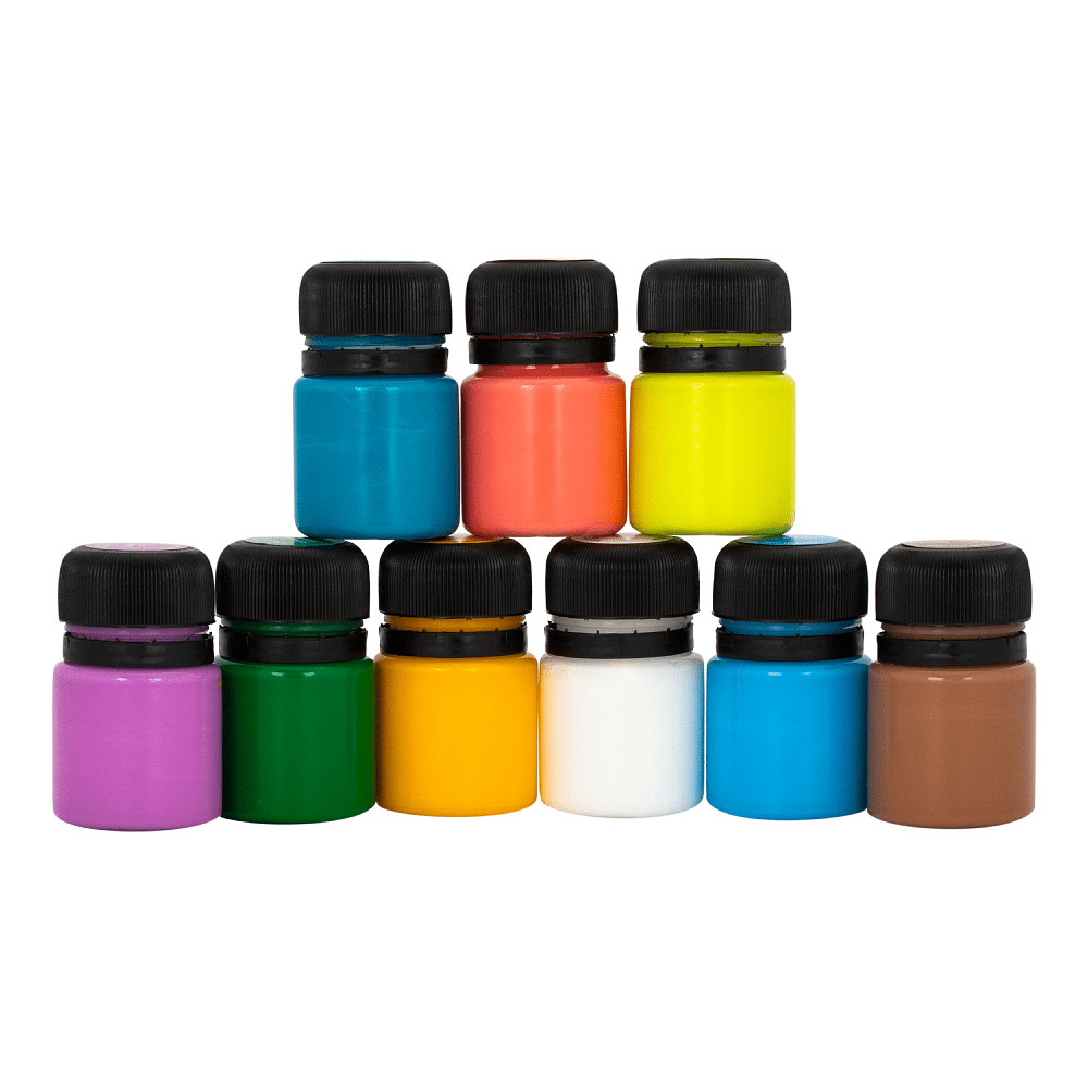 Краска акриловая матовая "Декола тропики", набор 9 цветов, 20 мл, банки - 9