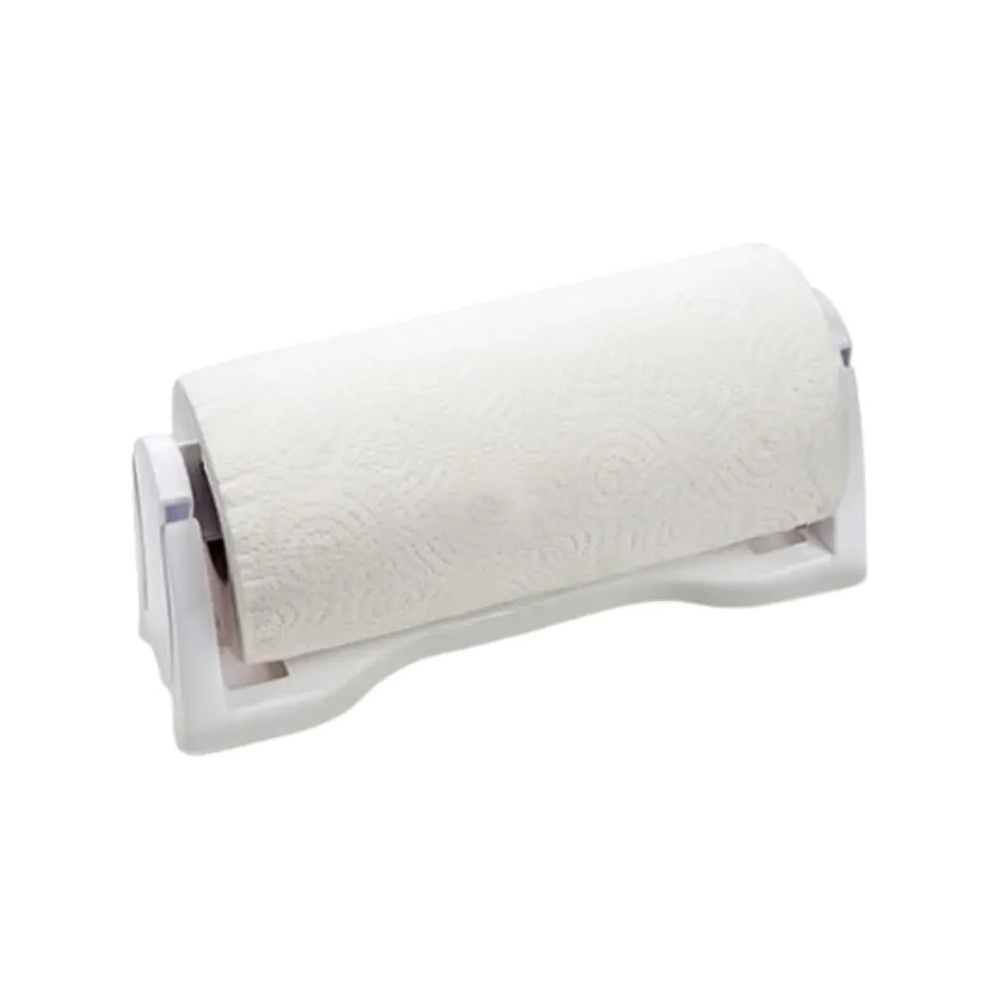 Держатель для бумажных полотенец, пластиковый, снежно-белый