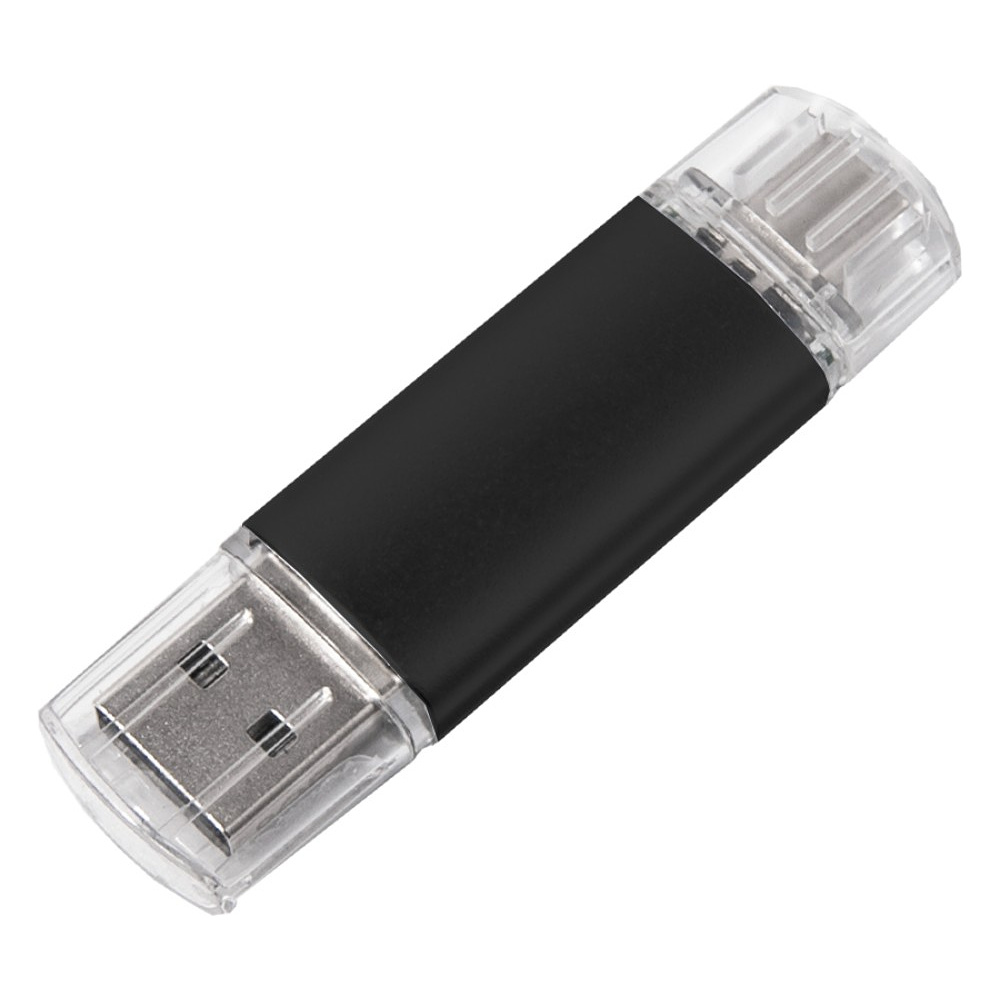 Карта памяти USB Flash 2.0 "Assorti", 8 Gb, OTG/Type-C, черный