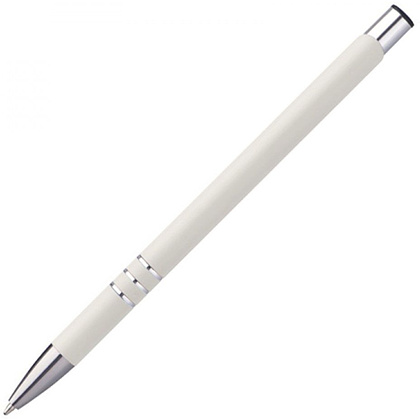 Ручка шариковая автоматическая "New Jersey", 0.7 мм, белый, серебристый, стерж. синий - 4