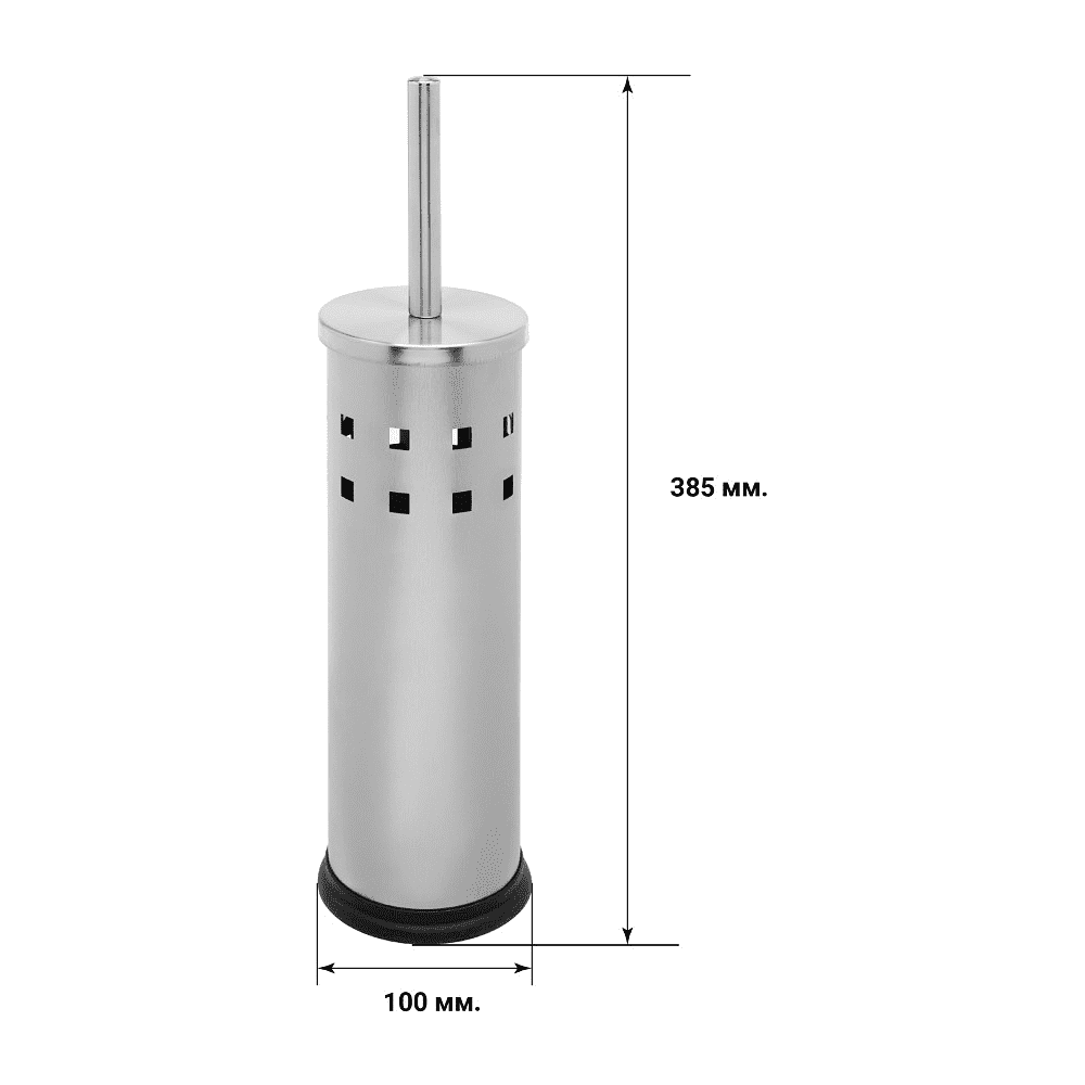 Ерш для унитаза "BXG-TBW-8585", металл, напольный, с креплением, хром, матовый - 3