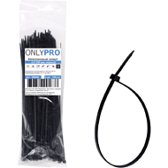 Хомут нейлоновый OnlyPro, 4.8х370 мм, черный, 100 шт