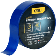 Изолента ПВХ Deli YS EDL5265, 18 мм x 10 м, 130 мкм, синяя