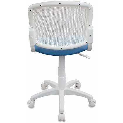 Кресло для детей Бюрократ "CH-W296NX/15-175", ткань, пластик, белый, голубой - 4