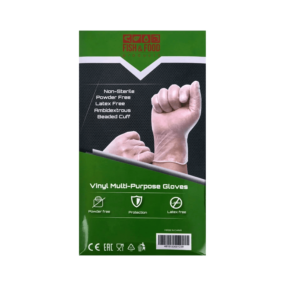 Перчатки виниловые одноразовые, р-р L, 100 шт/упак, прозрачный - 3