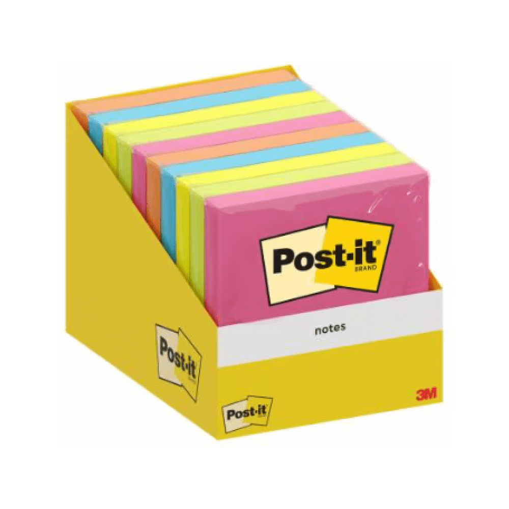 Бумага для заметок "Post-it", 76х76 мм, 100 листов, ассорти - 6