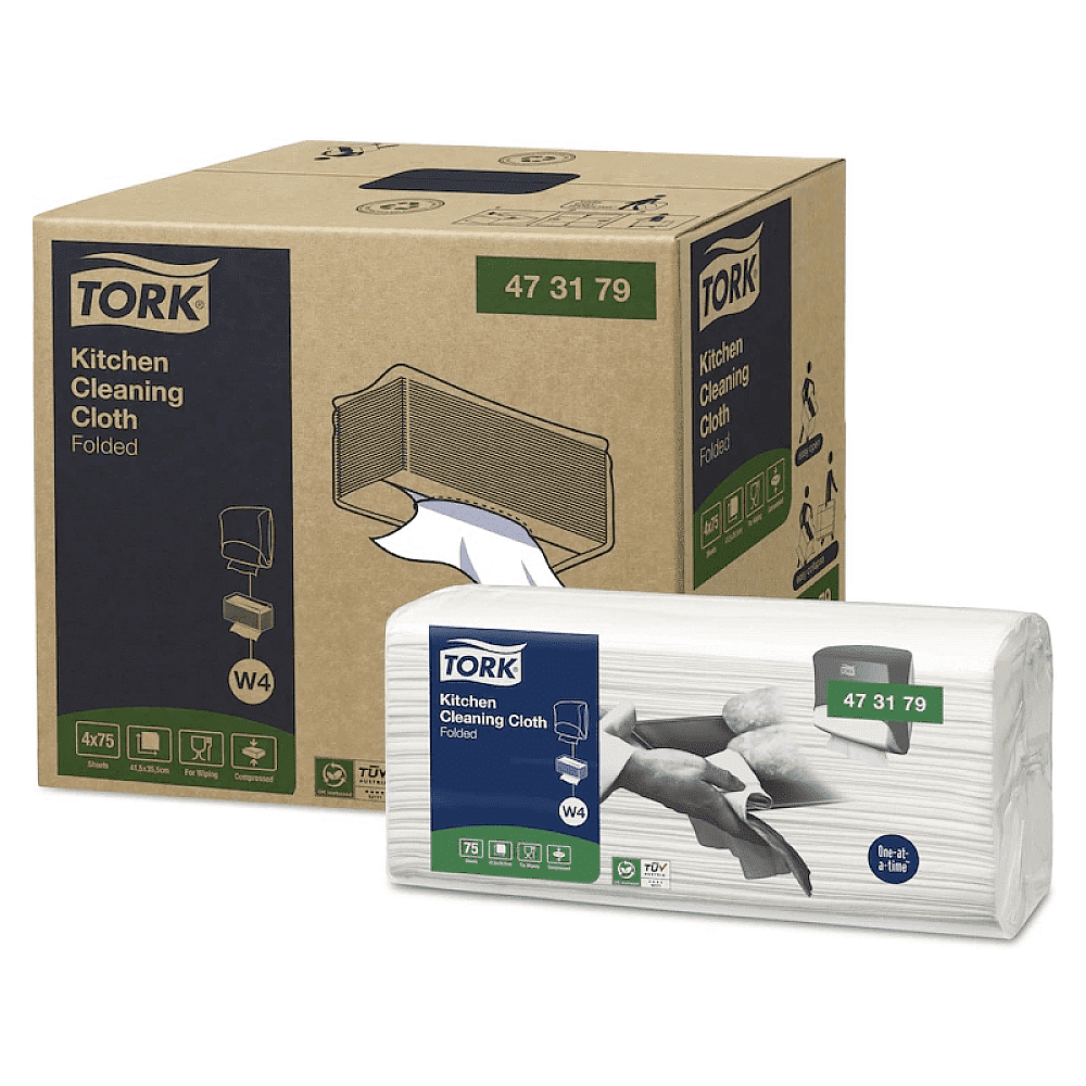 Материал нетканый Tork Premium для кухни в салфетках, 1 слой, W4, 75 листов - 3