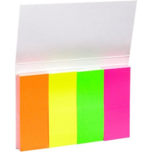 Закладки бумажные клейкие "Donau", 20x50 мм, 200 шт, ассорти