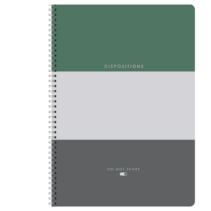 Тетрадь "Disposition", А4, 80 листов, клетка, спираль сбоку, ассорти - 3