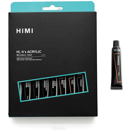 Краски акриловые "Himi.New vision", 36 цветов, тубы - 10