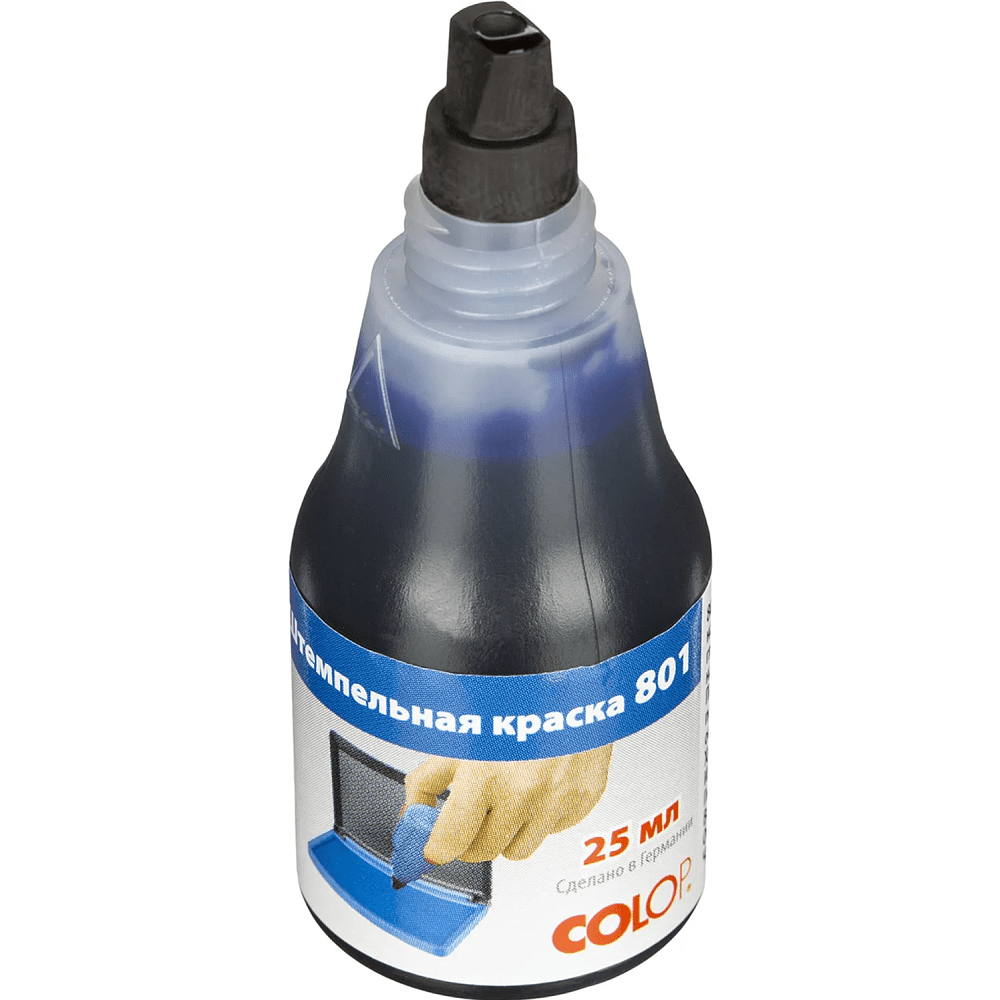 Краска штемпельная "Colop", 25 мл, синий - 3