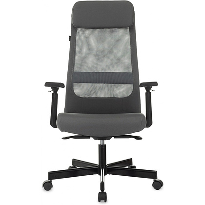 Кресло для руководителя Бюрократ T-995, ткань, сетка, серый, металл черный - 2