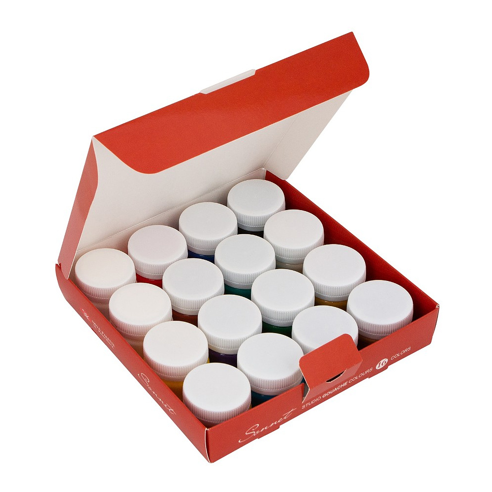 Краски гуашевые "Сонет", набор 16 цветов, 20 мл, банки - 5