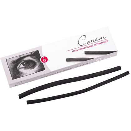 Уголь прессованный натуральный "Сонет", 6 цветов