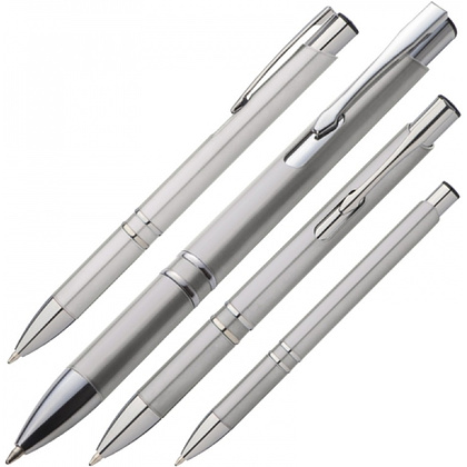 Ручка шариковая автоматическая "Baltimore", 0.7 мм, серый, серебристый, стерж. синий - 2