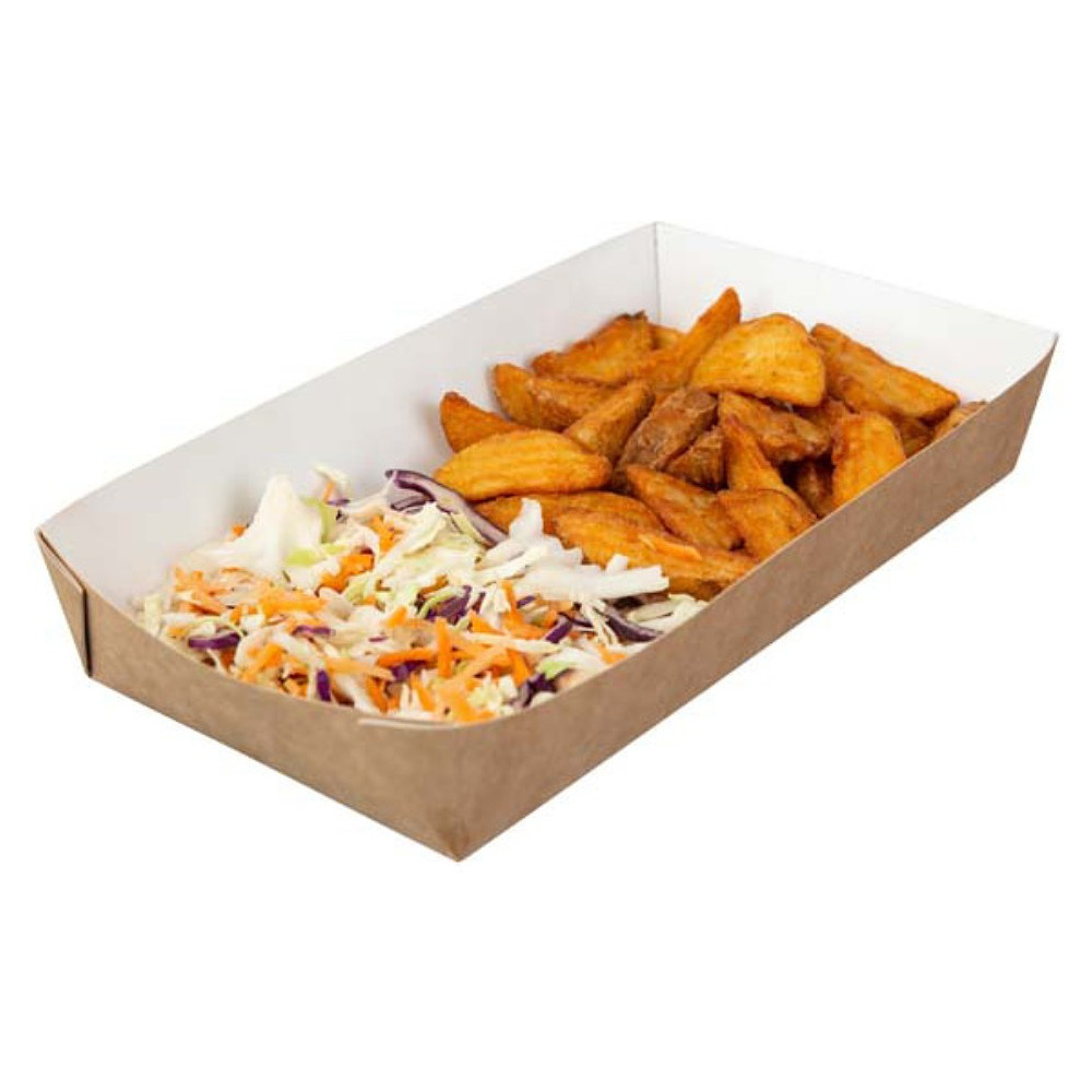 Контейнер бумажный универсальный, 180х80х30 мм, 220шт/упак, крафт - 3