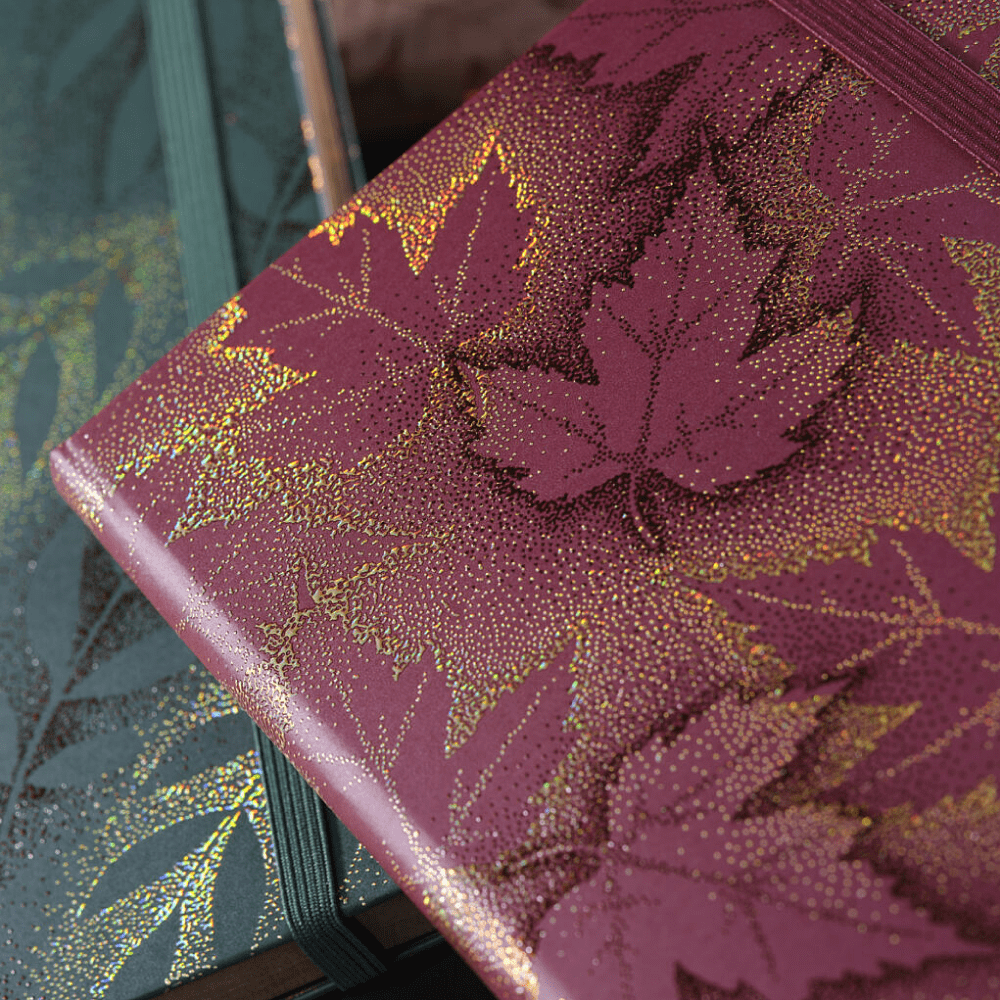 Блокнот "Foliage maple", А5, 96 листов, линейка, на резинке, красный - 6