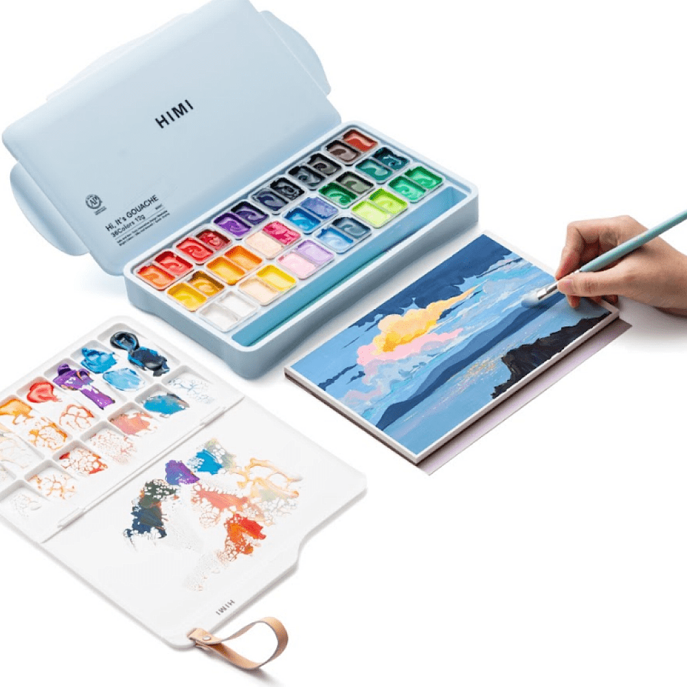 Палитра пластиковая "Himi Miya", прямоугольная, 9 ячеек - 3