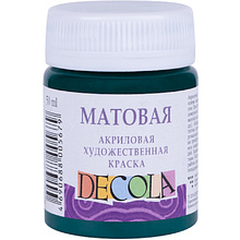 Краска акриловая матовая "Декола", 720 изумрудная, 50 мл., банка