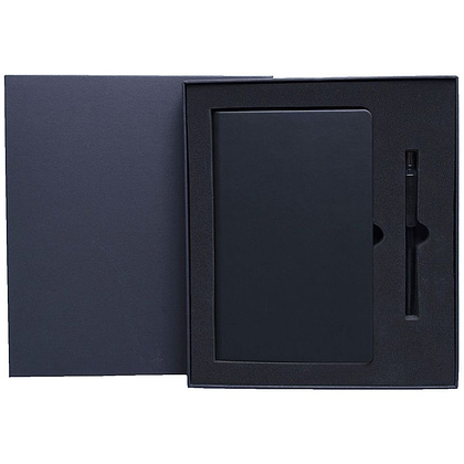 Набор подарочный: блокнот "Tucson Black Color" A5, ручка шариковая автоматическая "Dot C CR", черный - 2