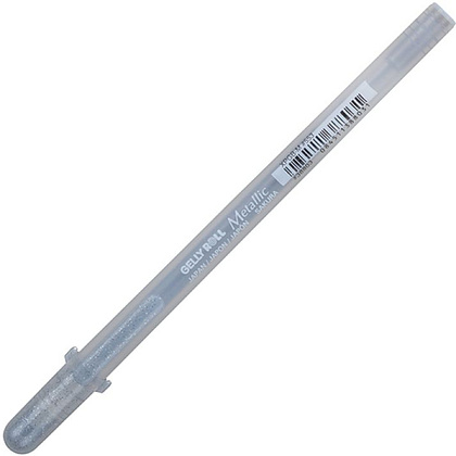 Ручка гелевая "Gelly Roll Metallic", 1.0 мм, прозрачный, стерж. серебристый