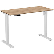 Стол с электроприводом WellDesk Light 1300x675х18 белый/дуб бардолино натуральный (9116310+9072452)