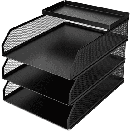 Модуль горизонтальный "Deli PB260" на 4 лотка, черная сетка