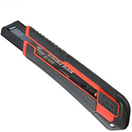 Нож строительный Deli RS EDL025G, 25 мм, универсальный, черный, красный