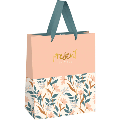 Пакет подарочный "Beautiful twigs", 11х14х6.5 см, ламинированный