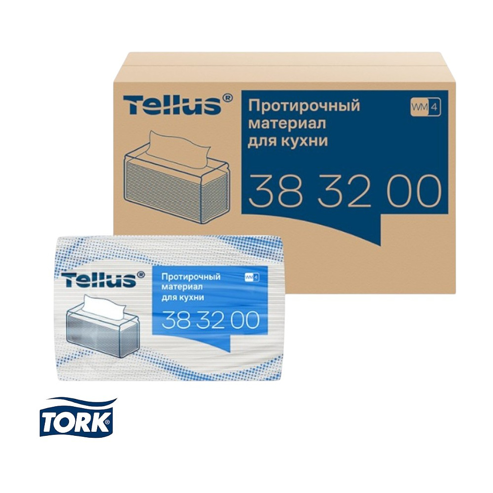 Протирочный материал нетканый Tellus, для кухни, 1 слой, 75 листов, WM4
