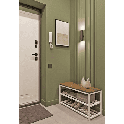 Обувница ALLERD 2 RION, белый муар, 830х320х450, дуб нокс - 3