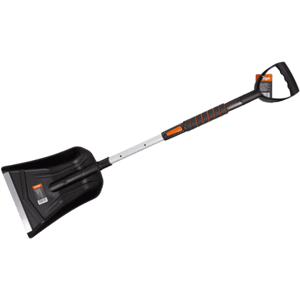 Лопата снеговая автомобильная телескопическая Amigo, 255x300, рукоятка 850-1040, черная - 2