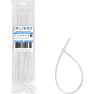 Хомут нейлоновый OnlyPro, 4.8х400 мм, белый, 100 шт