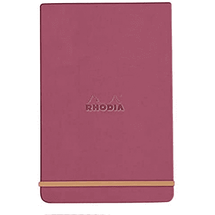 Блокнот "Rhodiarama Webnotepad" на резинке, A5, 96 листов, линейка, розовое дерево