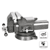 Тиски стальные Deli YS EDL2904Z, поворотные, с наковальней, 4"-100 мм - 7