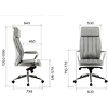 Кресло компьютерное EVERPROF Shanghai, ткань, серый, металл, корпус черный - 4