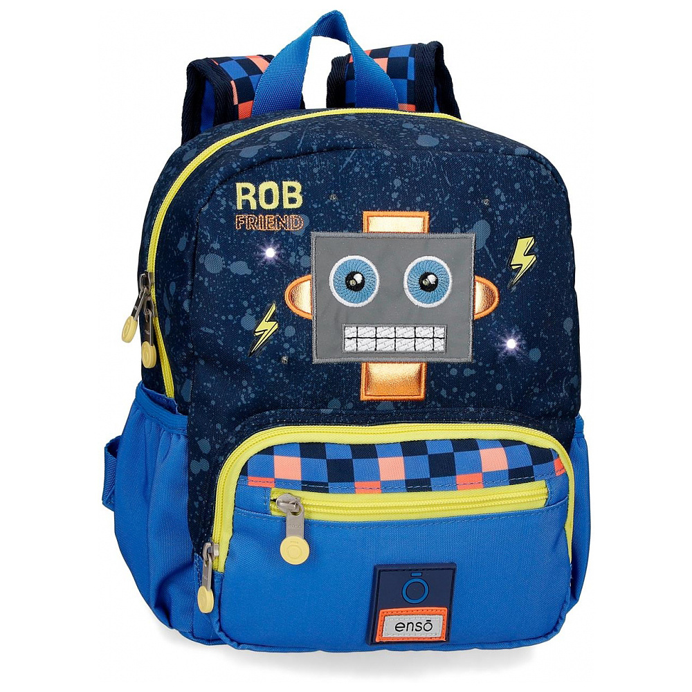 Рюкзак школьный Enso "Rob friend", темно-синий