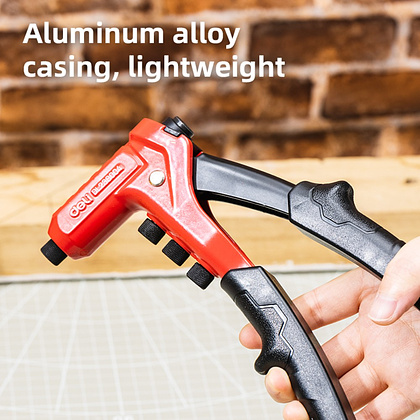 Заклепочник Deli RS EDL236004, 230 мм, 2.4-4.8 мм, красный, черный - 3