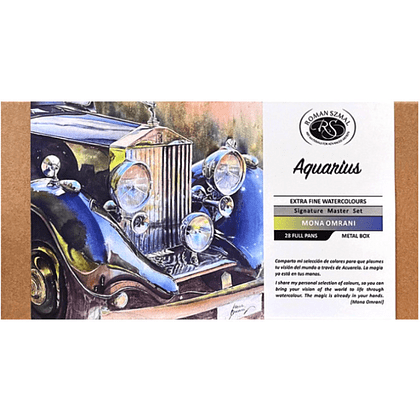 Набор акварельных красок "Aquarius. Mona Omrani", 28 цветов, кюветы