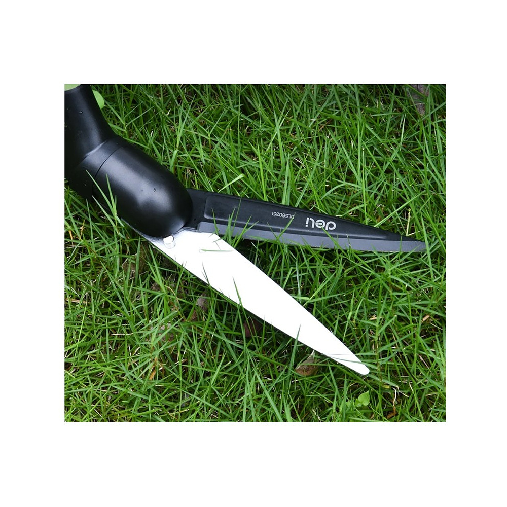 Ножницы газонные поворотные Deli GS EDL580351, пружина, тефлон, 340 мм., черный, зеленый - 14