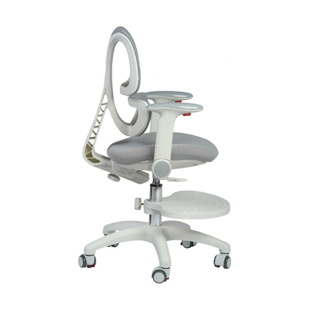 Кресло детское YOKA YC-4 Otis, сетчатая ткань, серый, пластик, белый - 5