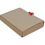 Папка-скоросшиватель с завязками, 50 мм, 4 завязки, крафт