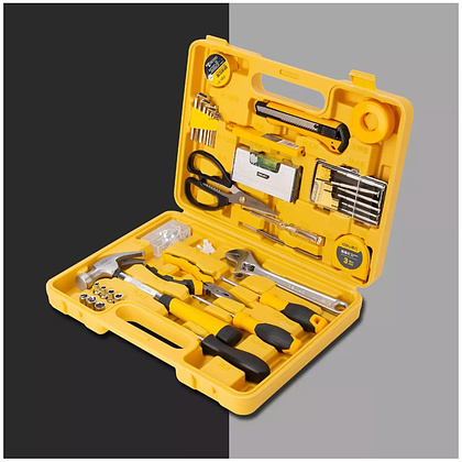 Набор инструмента Deli YS EDL1038J, 38 предметов, кейс, желтый - 3