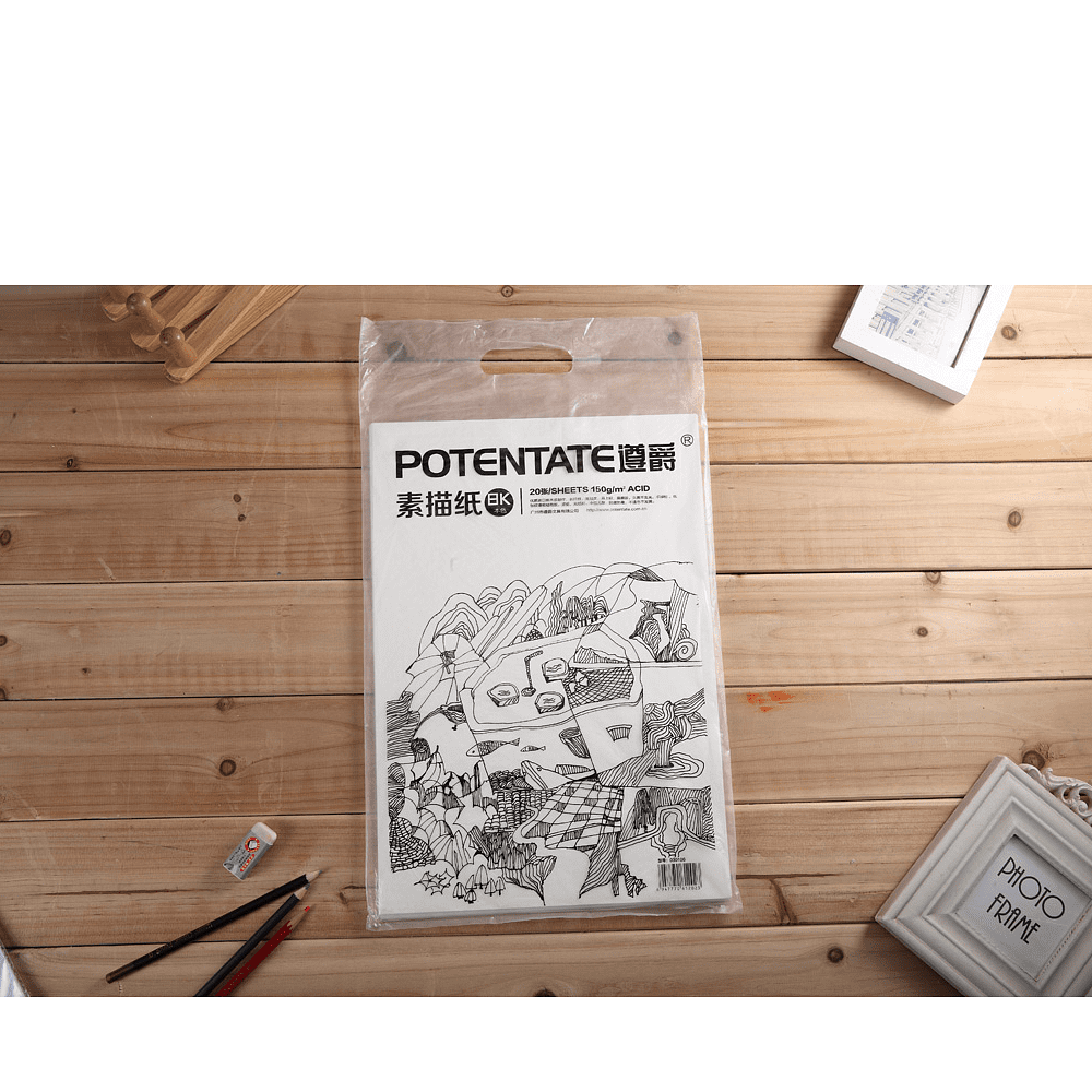 Бумага для рисования "Potentate", 180 г/м2, 27х39 см, натуральный белый - 2