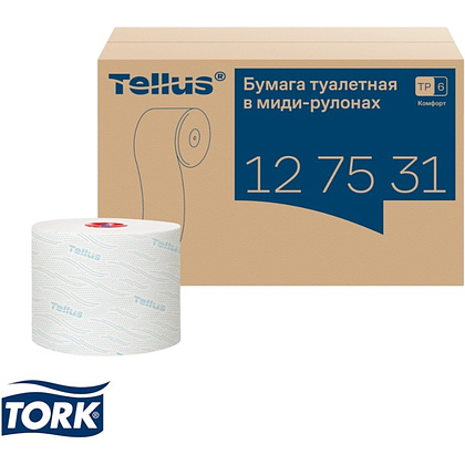 Бумага туалетная Tellus Комфорт TP6, в миди-рулонах, 100 м, 2 слоя
